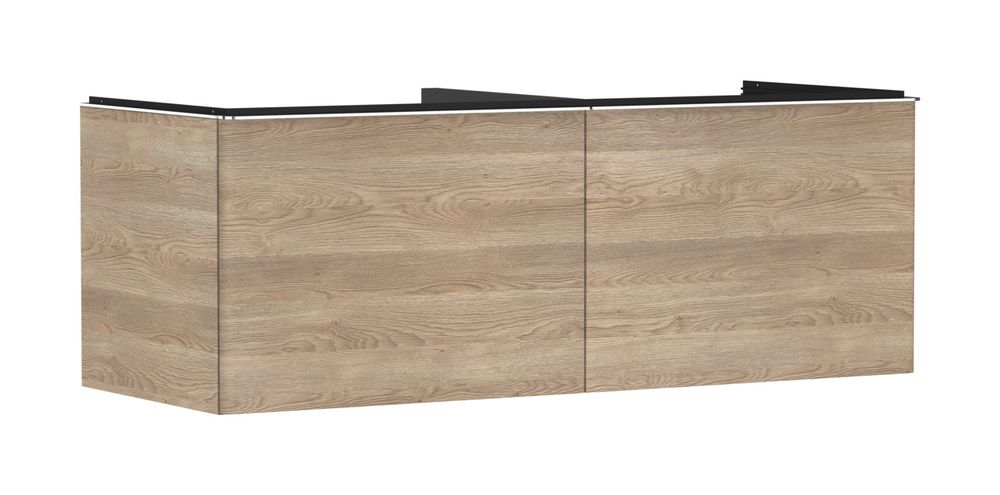 https://raleo.de:443/files/img/11eeea3b59555a4092906bba4399b90c/size_l/Hansgrohe-HG-Xelu-Q-Waschtischunterschrank-Eiche-Natur-1360-550-mit-2-Schubkaesten-fuer-Konsolen-mit-Aufsatzwaschtisch-geschliffen-Chrom-54068000 gallery number 1